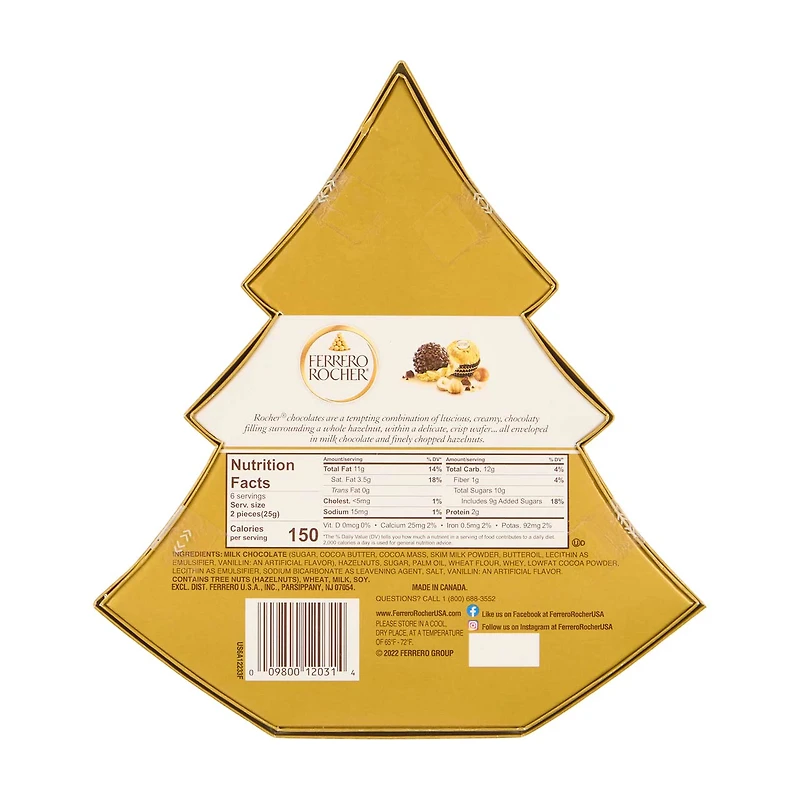 Ferrero Rocher Assorted Chocolates Christmas Tree, 5.3 oz