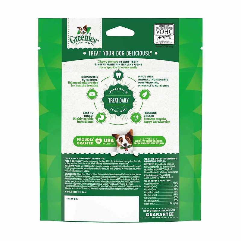 Greenies Dental Treats, Original Flavor, Petite, 6 oz