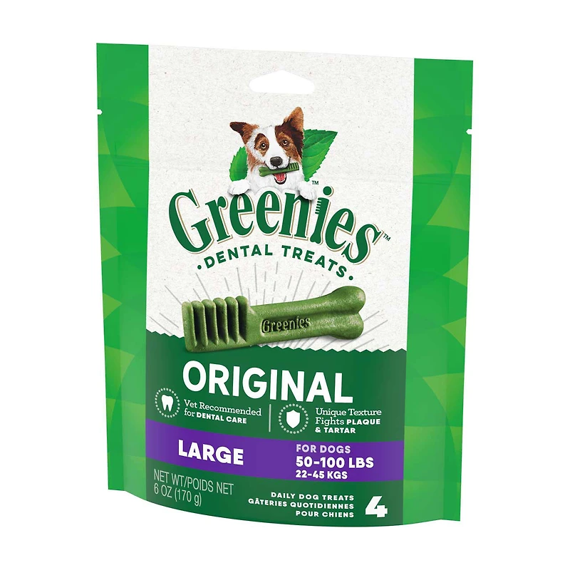 Greenies Dental Treats, Original Flavor, Large, 6 oz