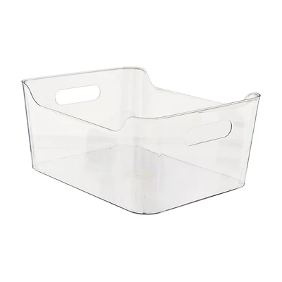 Clear Plastic Storage Bin, Large