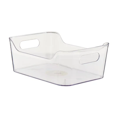 Clear Plastic Storage Bin, Small