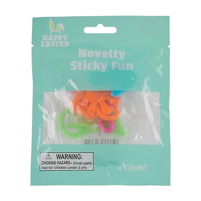 Happy Easter Novelty Sticky Fun Toy, 4 ct