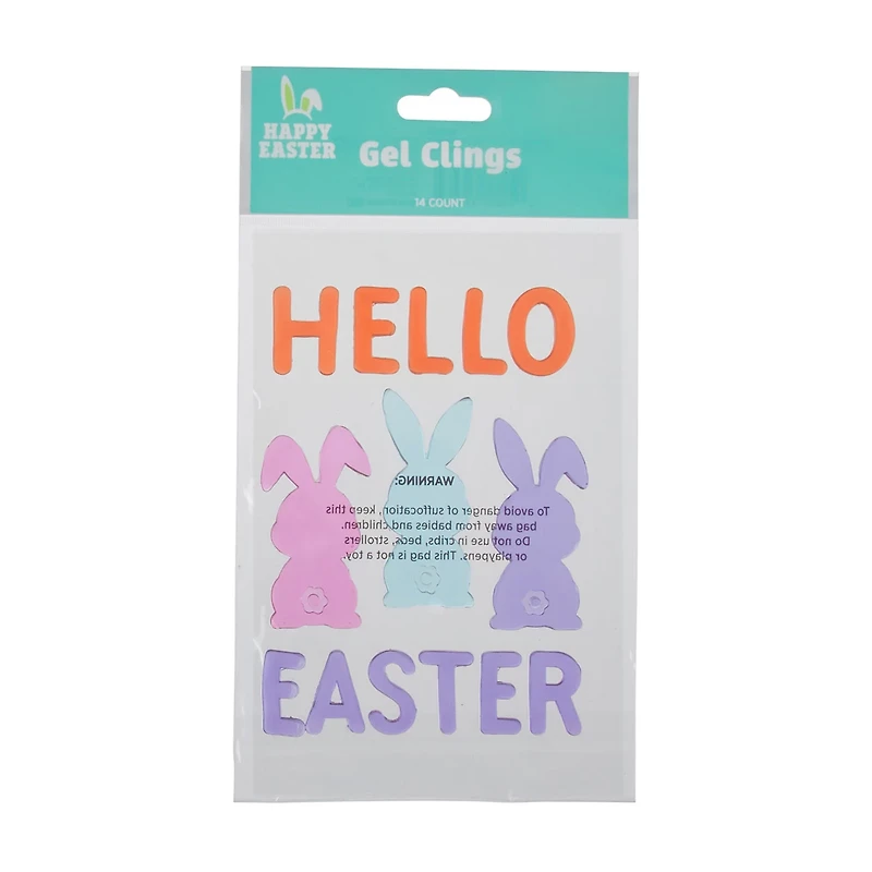 Happy Easter Gel Clings, Assorted