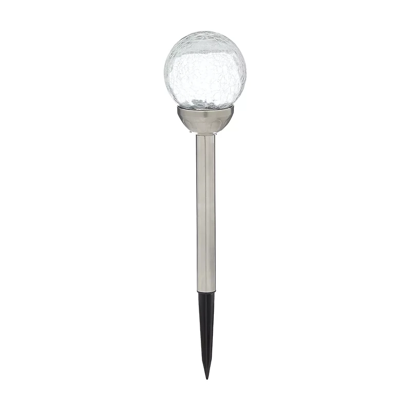 Crackle Globe Solar Garden Stake Light