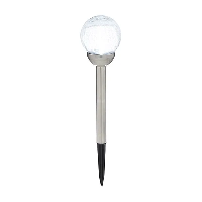 Crackle Globe Solar Garden Stake Light
