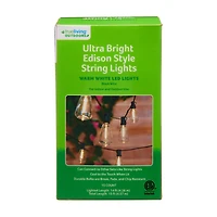 True Living Outdoors Ultra Bright Edison Style String Lights, Warm White LED, 15 ct