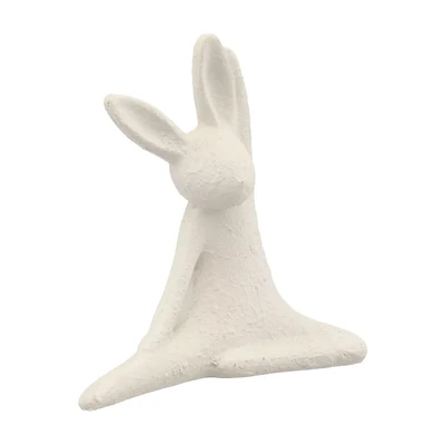Resin Yoga Stretching Bunny Outdoor Statue