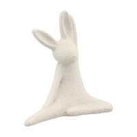 Resin Yoga Stretching Bunny Outdoor Statue