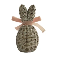 Woven Easter Egg Decoration with Bow and Bunny Ears, 6 in