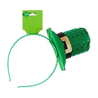 Happy St. Patrick's Day Green Sequined Leprachaun Hat Headband