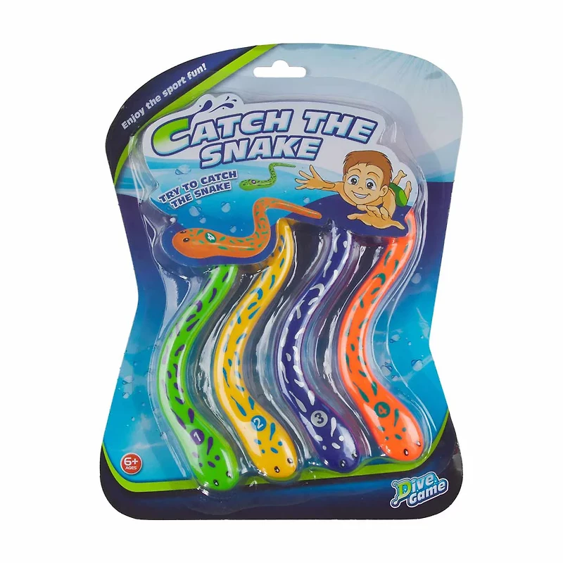 Dive Game Catch the Snake Water Fun Game, 4 ct