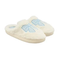 Easter Ladies Blue Bow Slippers, Size 9/10