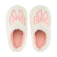 Easter Kids Pink Bow Slippers, Size 2/3
