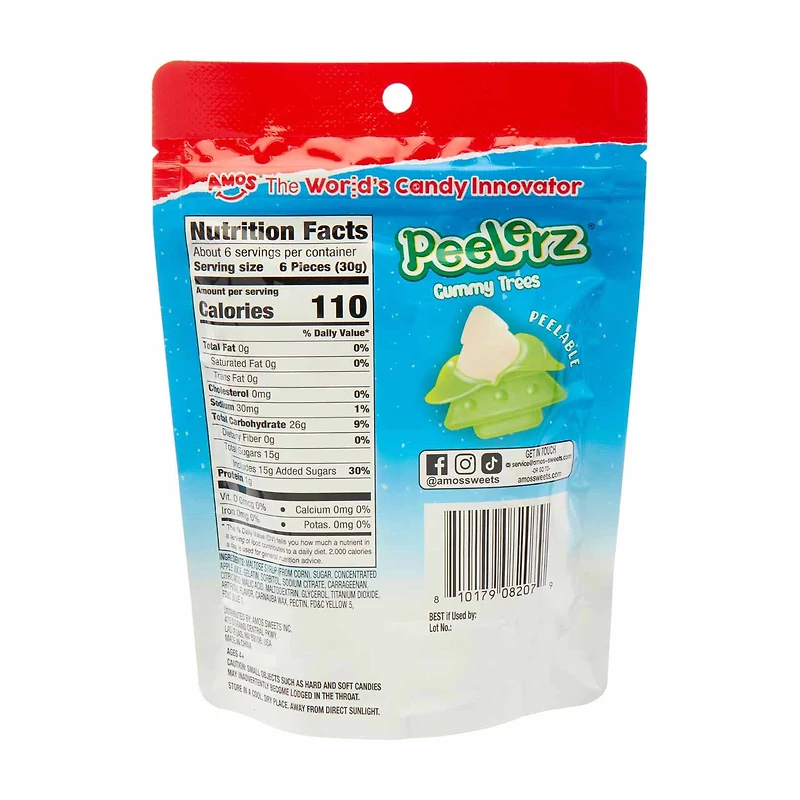 Amos Peelerz Trees Gummy Candy, 6 oz
