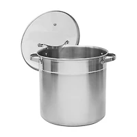 Creative Home and Kitchen Stainless Steel Stockpot with Glass Lid, 12 qt