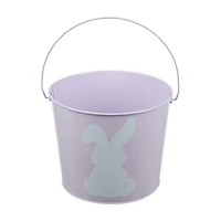 Easter Solid Tin Bucket Pail, Assorted