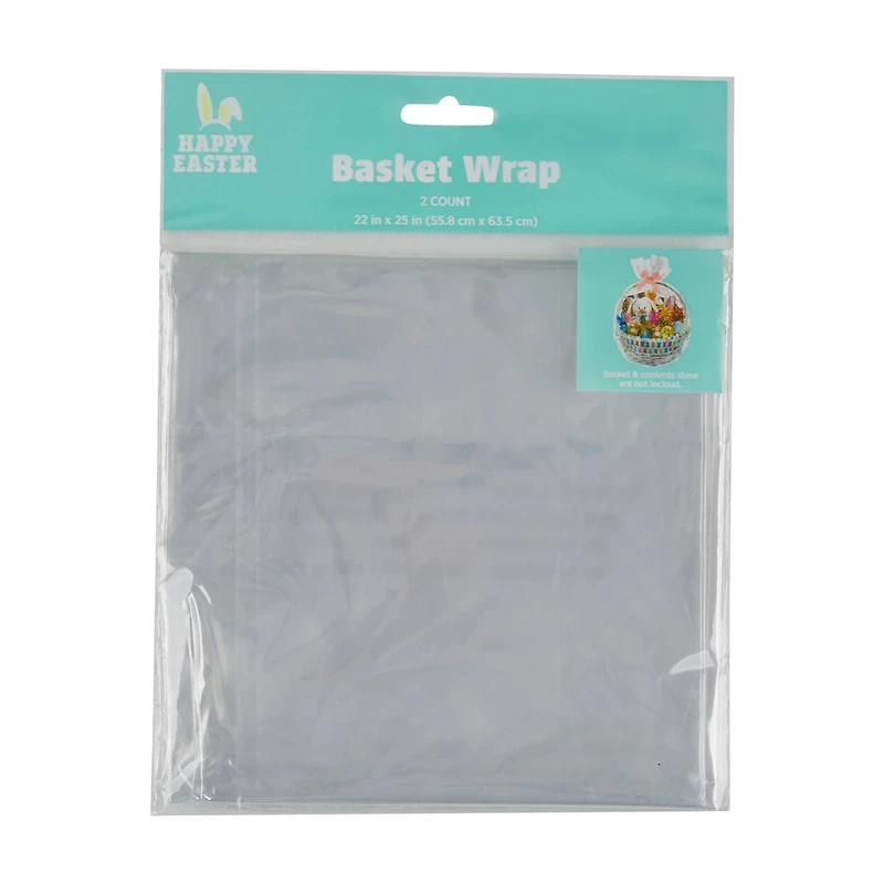 Happy Easter Basket Wrap, 2 ct, Assorted