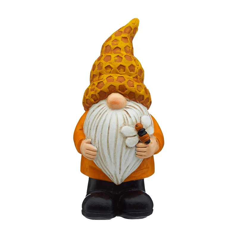Mini Bee-Themed Garden Gnome with Hat, Assorted