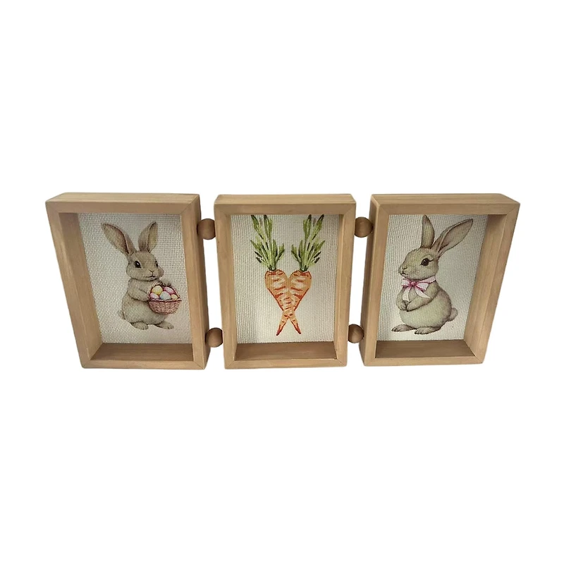 Easter Bunny Shadowbox Trio, 14 in