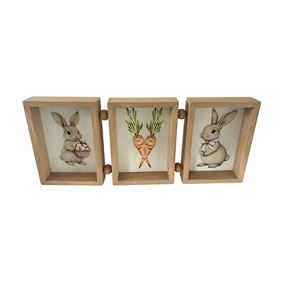 Easter Bunny Shadowbox Trio, 14 in