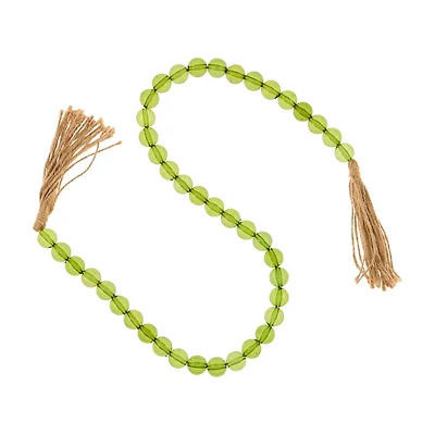 Decorative Glass Beads with Tassles, 42 in