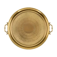 Round Metal Tray, 19 in
