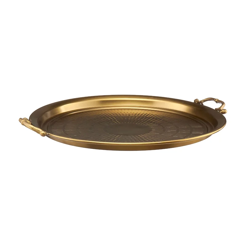 Round Metal Tray, 19 in