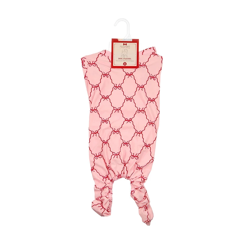 No Comment Dog Pajama Set, Bows, XL