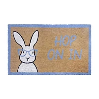 Easter Bunny Printed Coir Mat PVC Backed, 18x30 in, Assorted