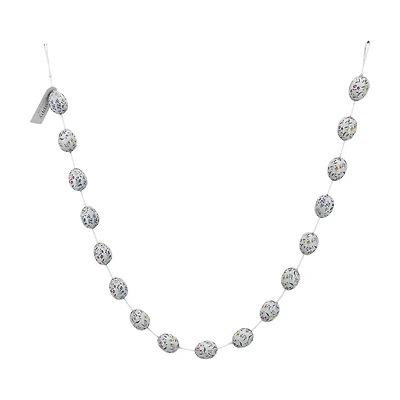 Easter Floral Egg Garland, 6 ft