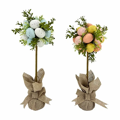 Easter Egg Topiary, 14 in, Assorted