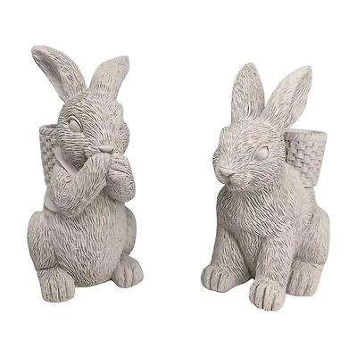 Easter Bunny Resin Candle Holders, 6 in, Assorted