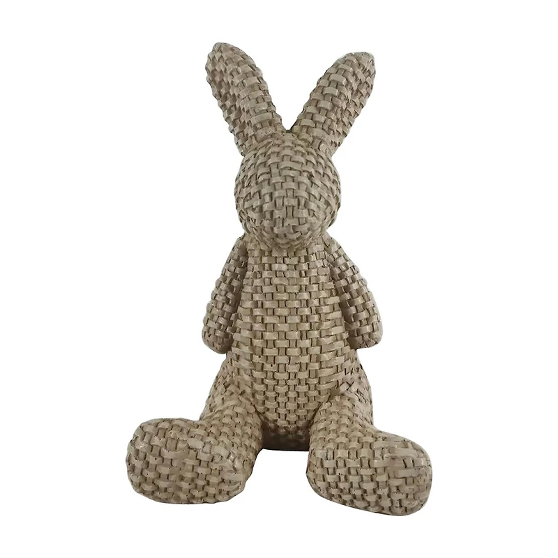 Sitting Woven Bunny, 7 in