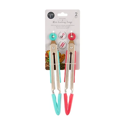 Core Kitchen Mini Locking Tongs, 2 pk