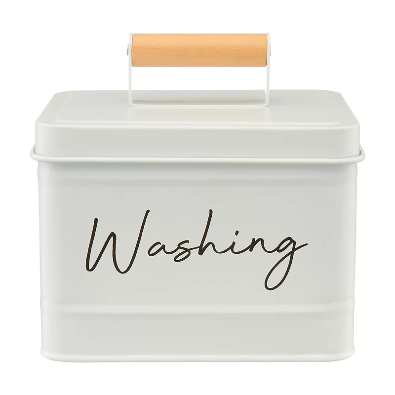 Clean Mama Dryer Sheet Tin Box w/ Wooden Handle