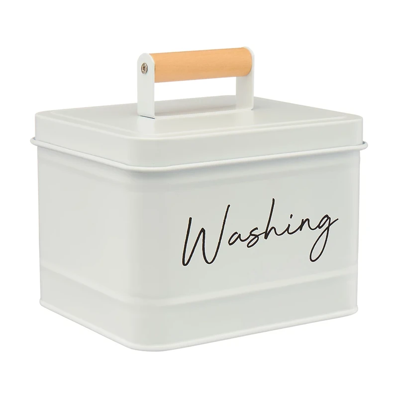 Clean Mama Dryer Sheet Tin Box w/ Wooden Handle