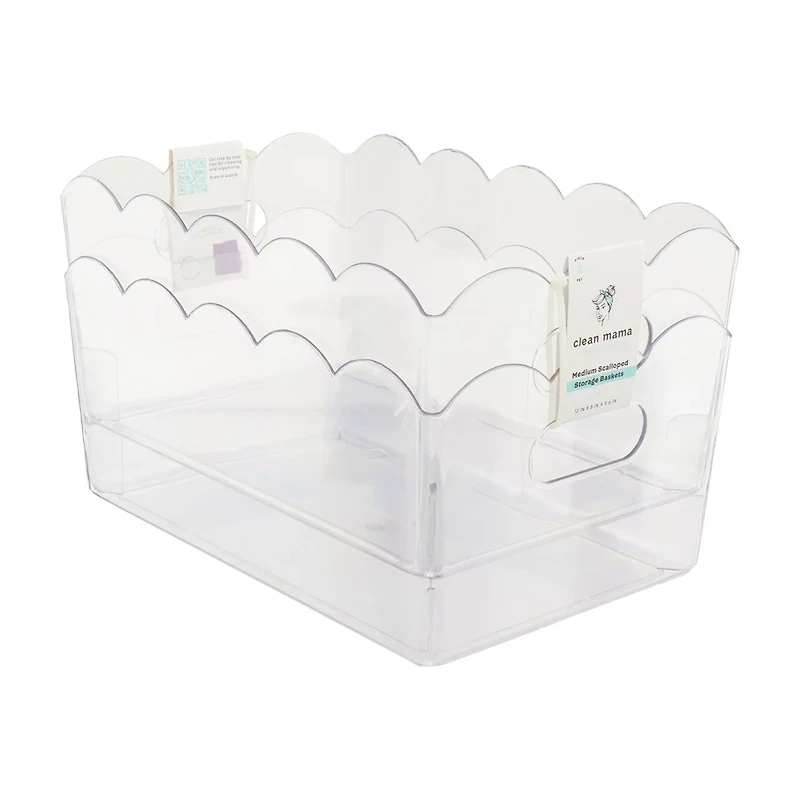 Clean Mama Scalloped Edge Bin Set, 2 pk, Medium, 12 in x 8 in x 5.59 in