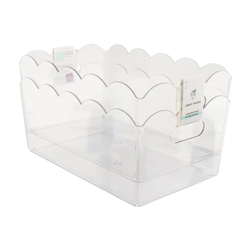 Clean Mama Scalloped Edge Bin Set, 2 pk, Large, 13.98 in x 9 in x 6.38 in