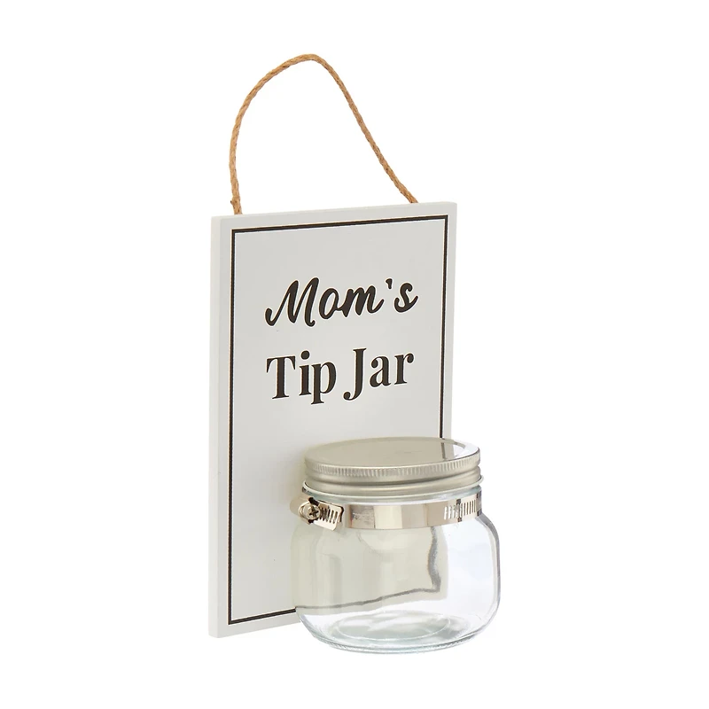 "Mom's Tip Jar" Hanging Jar