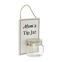 "Mom's Tip Jar" Hanging Jar