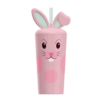 Tapered Pink Bunny Tumbler, 18 oz