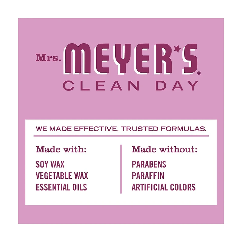 Mrs. Meyer's Clean Day Scented Soy Candle, Peony Scent, 7.2 oz