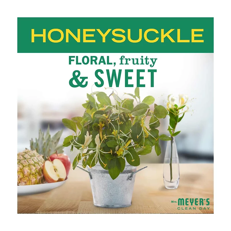 Mrs. Meyer's Clean Day Scented Soy Candle, Honeysuckle Scent, 7.2 oz