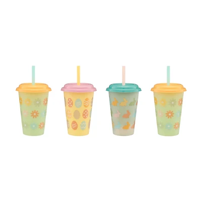 Evoke Easter Color Changing Tumbler Set, 12 oz, 4 pk