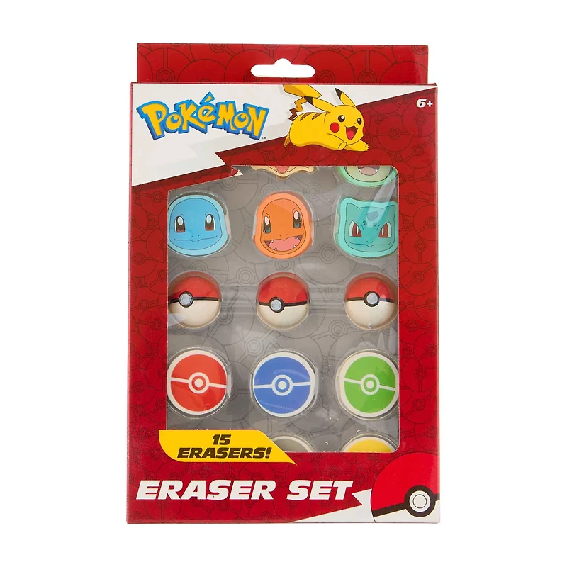 Pokemon Eraser Set, 15 pk