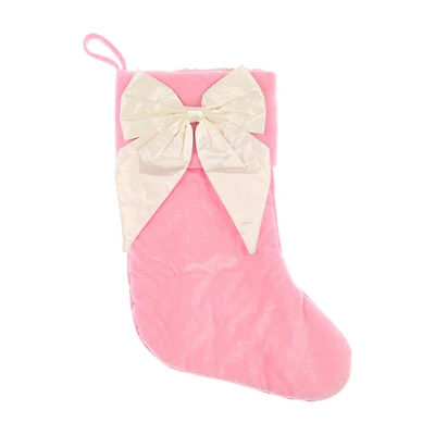 Christmas Bow Stocking, 20 in, Assorted