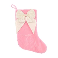 Christmas Bow Stocking, 20 in, Assorted