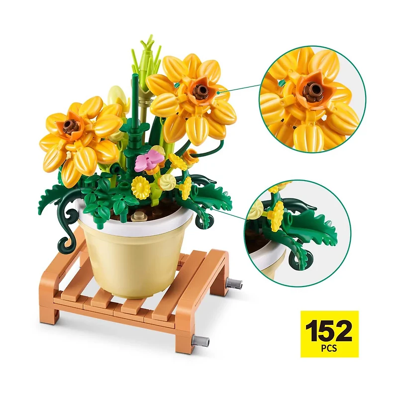 MAX Build More Premium Garden Building Bricks Collection by ZURU (Cosmos Sulphureus)