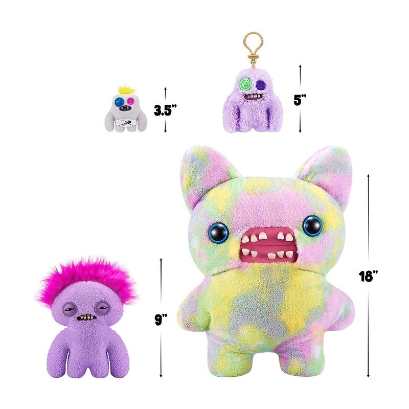 Hairy Fuggs Plush Toys, 9 in, Assorted