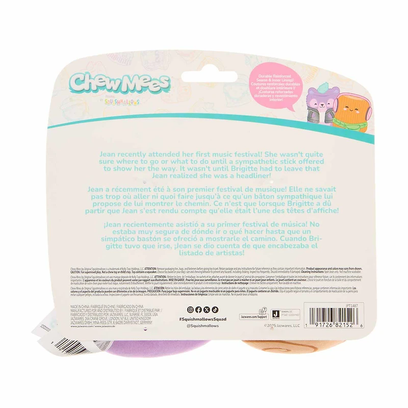 Chewmees Squishmallows Chew Toy, Squirrel & Stick